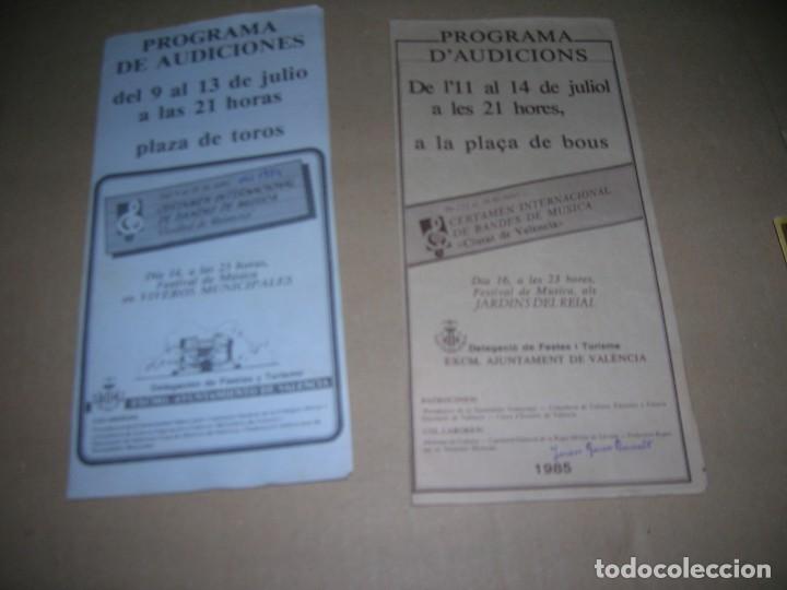 Musica di collezione: Certamen Internacional de Bandas de M&uacute;sica. Plaza de Toros de Valencia. 2 Programas a&ntilde;o 1984 y 1985.