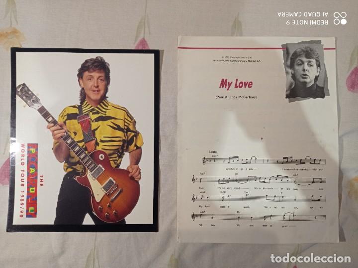 M&uacute;sica de colecci&oacute;n: PARTITURA MY LOVE PAUL & LINDA MCCARTNEY + POSTAL WORLD TOUR 89/90