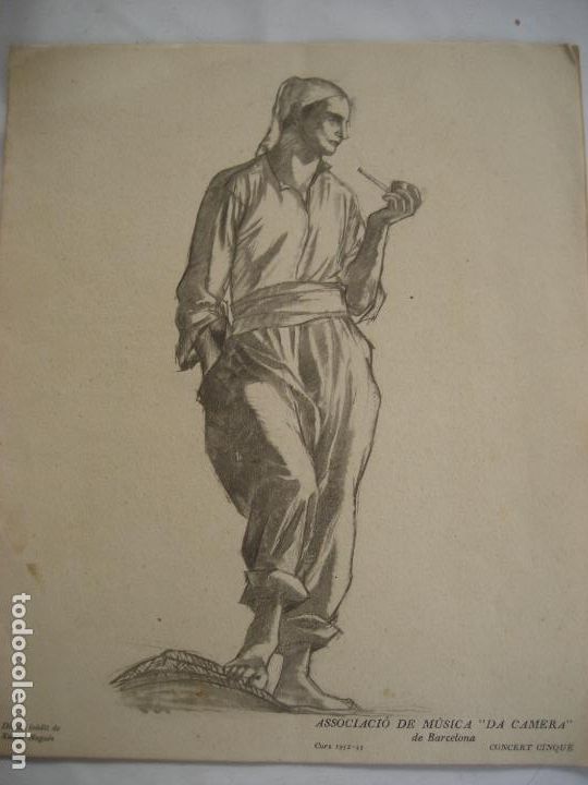 Collectible Music: Associaci&oacute; de Musica Da Camera de Barcelona. 1932-33. Dibuix de Xavier Nogues. Graficas Oliva