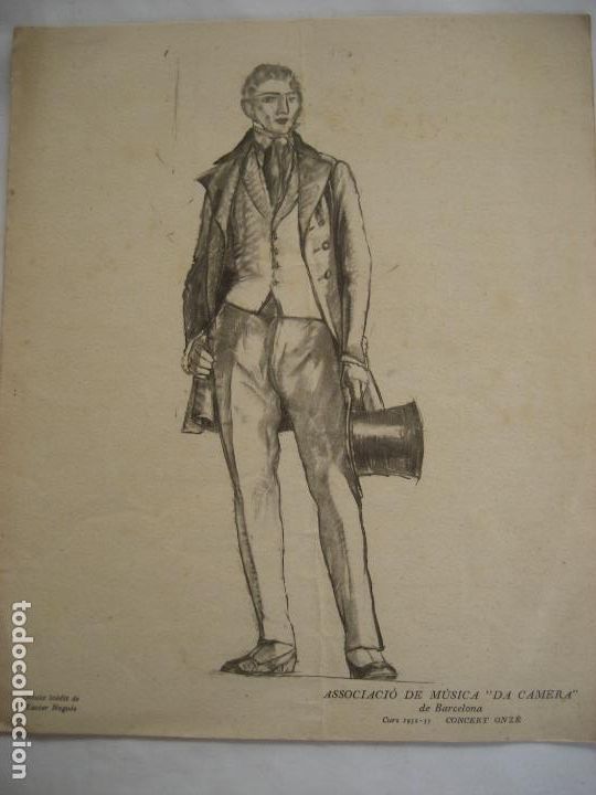 Collectible Music: Associaci&oacute; de Musica Da Camera de Barcelona. 1932-33. Dibuix de Xavier Nogues. Graficas Oliva