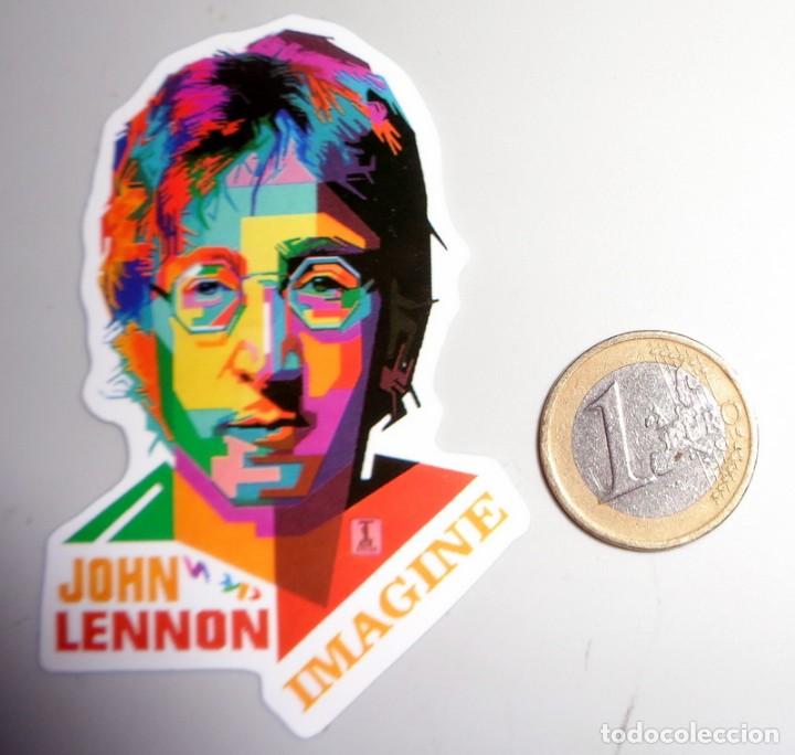M&uacute;sica de colecci&oacute;n: PEGATINA ADHESIVO STICKER - JOHN LENNON - IMAGINE - BEATLES - TROQUELADA