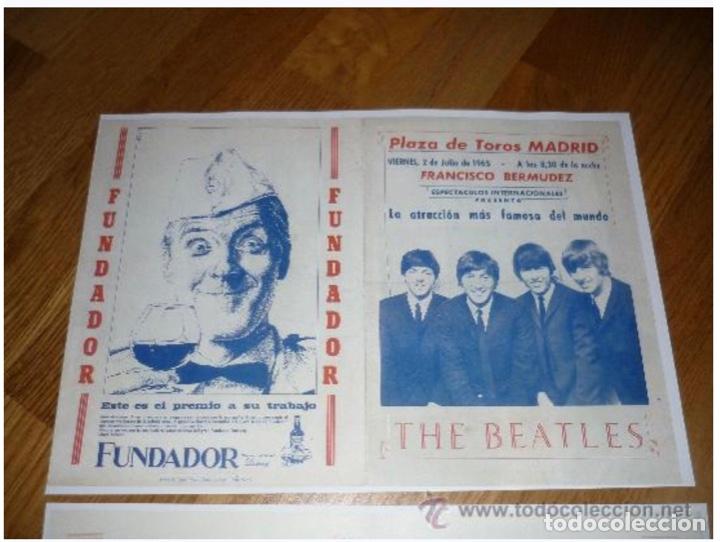 M&uacute;sica de colecci&oacute;n: PROGRAMA MANO CONCIERTO FIRMADOBEATLES 1965 EN LAS VENTAS HAND PROGRAM OJO FACSIMIL !!!!!!!!!!!!! - Foto 6