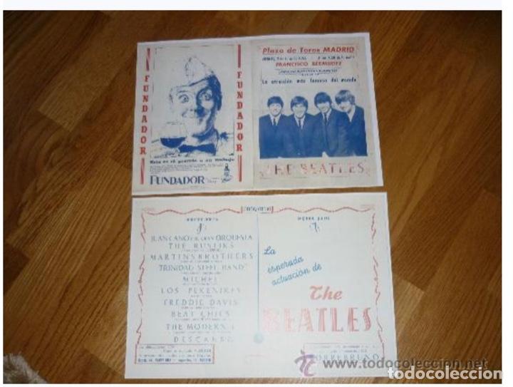 M&uacute;sica de colecci&oacute;n: PROGRAMA MANO CONCIERTO FIRMADOBEATLES 1965 EN LAS VENTAS HAND PROGRAM OJO FACSIMIL !!!!!!!!!!!!! - Foto 7