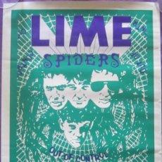 Música de colección: LIME SPIDERS: OUT OF CONTROL. MUY RARO POSTER PROMOCIONAL ORIGINAL AUSTRALIA 1986. 30X44 CMS.. Lote 366682501