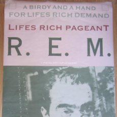 Música de colección: R.E.M.: LIFES RICH PAGEANT. MUY RARO POSTER PROMOCIONAL ORIGINAL U.S.A. 1986. 61X90 CMS.. Lote 366683246