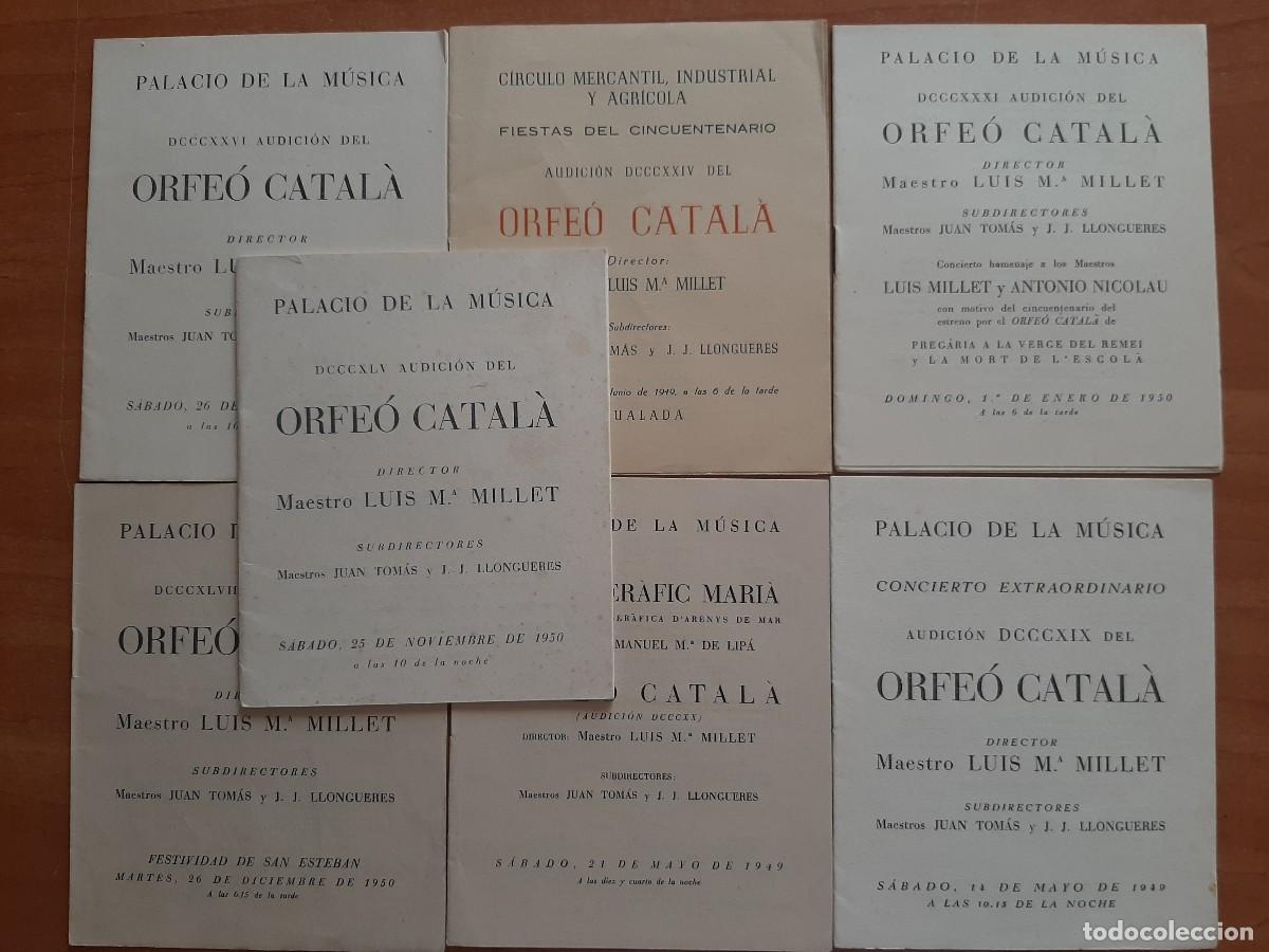 M&uacute;sica de colecci&oacute;n: 1949 - 1950 SIETE PROGRAMAS DEL ORFE&Oacute; CATAL&Aacute; - Foto 1