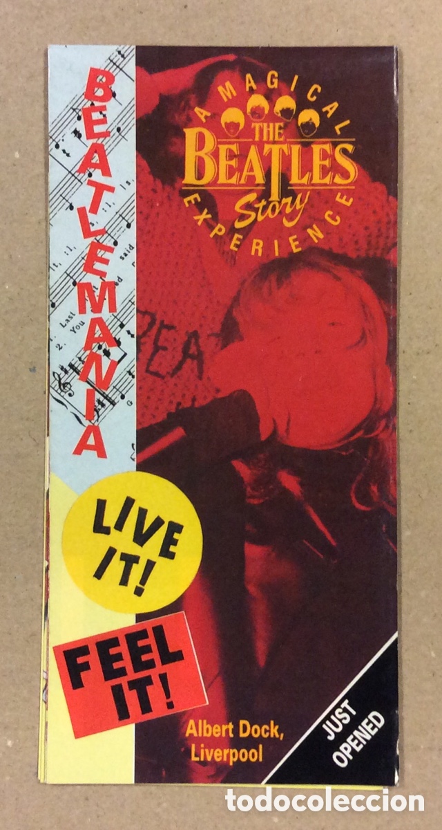Musica di collezione: THE BEATLES STORY (LIVERPOOL). FOLLETO PUBLICITARIO MUSEO EXPOSICI&Oacute;N DE LA BANDA. DESPLEGABLE.