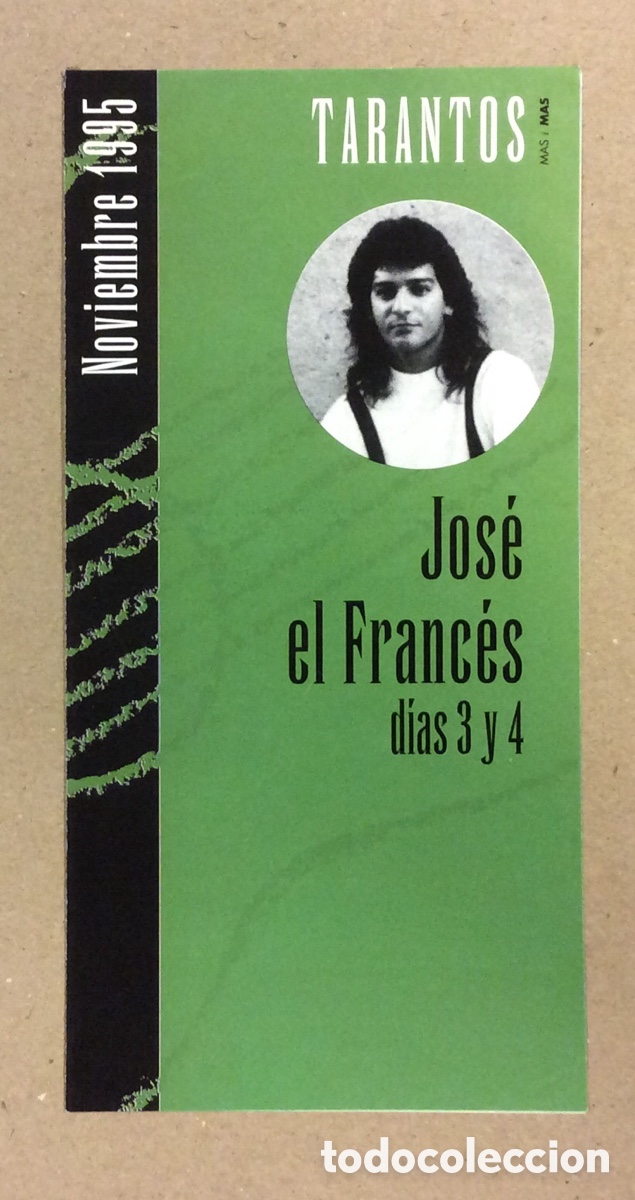 Collectible Music: PROGRAMA FLAMENTO SALA TARANTOS (BARCELONA) 1995. JOS&Eacute; EL FRANC&Eacute;S, FAMILIA LOSADA, WASIS DIOP,&hellip;