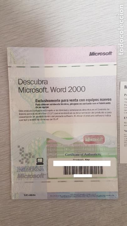 M&uacute;sica de colecci&oacute;n: LICENCIA MICROSOFT WORD 2000 - Foto 2