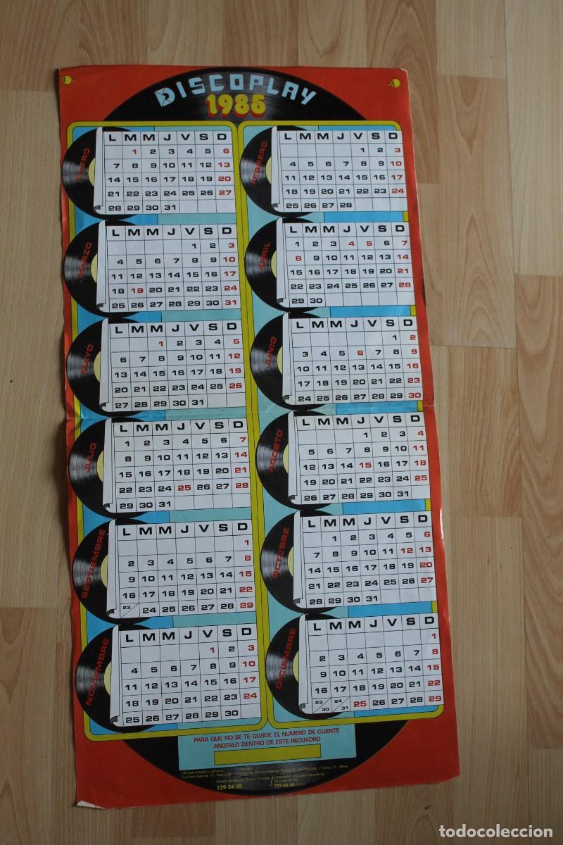 M&uacute;sica de colecci&oacute;n: CALENDARIO DISCOPLAY 1985 - Foto 1