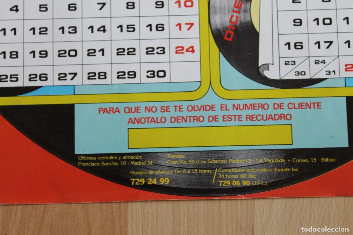 M&uacute;sica de colecci&oacute;n: CALENDARIO DISCOPLAY 1985 - Foto 2