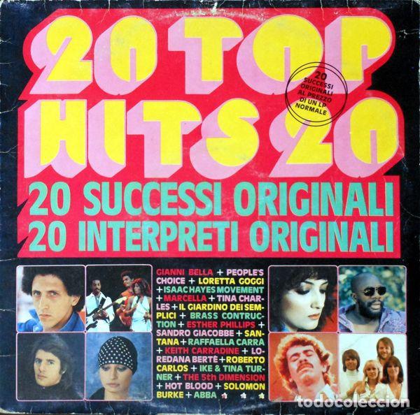 M&uacute;sica de colecci&oacute;n: 33 rpm-Various &lrm;&ndash; 20 Top Hits-italia-Electronic, Funk / Soul, Pop, Folk, World, & Country-1976-VG/VG