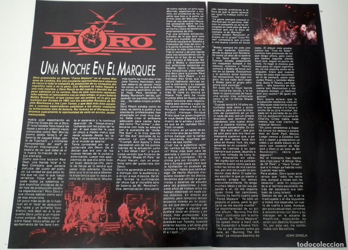 Musica di collezione: MAGAZINE CLIPPINGS - DORO PESH, UNA NOCHE EN EL MARQUEE