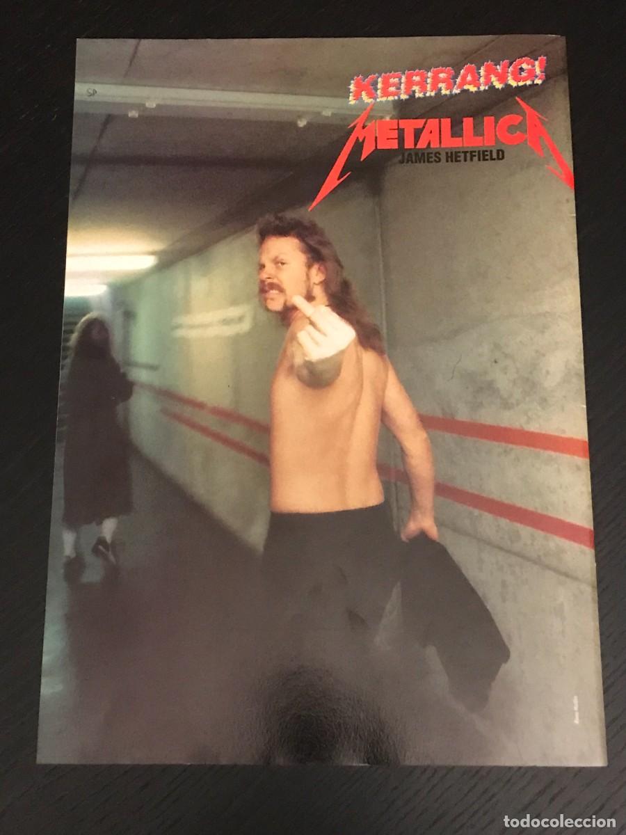M&uacute;sica de colecci&oacute;n: RECORTE - METALLICA JAMES HETFIELD HEAVY ROCK KERRANG COLLECIONISMO MUSICAL - NO ES REVISTA POSTER