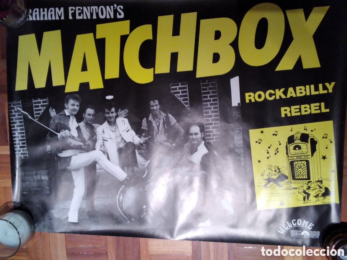 M&uacute;sica de colecci&oacute;n: Matchbox cartel publicitario gira concierto medidas (88x64)