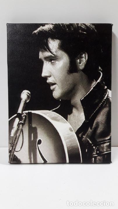 Musique de collection: CUADRO DE ELVIS PRESLEY . MEDIDA DE FRENTE 15 CM ALTO 20 CM