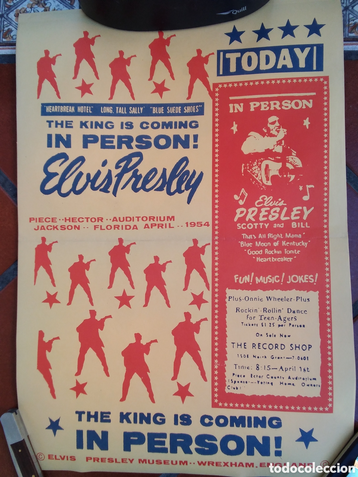 M&uacute;sica de colecci&oacute;n: Elvis Presley cartel publicitario concierto museo