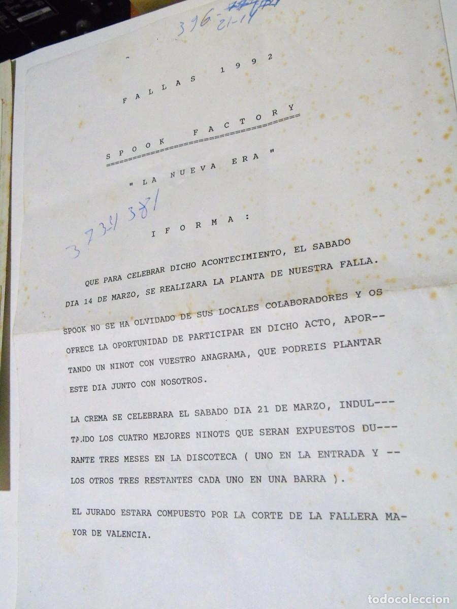Musique de collection: DISCOTECA SPOOK FACTORY, A&Ntilde;O 1992 TEXTO ORIGINAL PARA MAQUETAR LA PUBLICIDAD A REALIZAR EN FALLAS