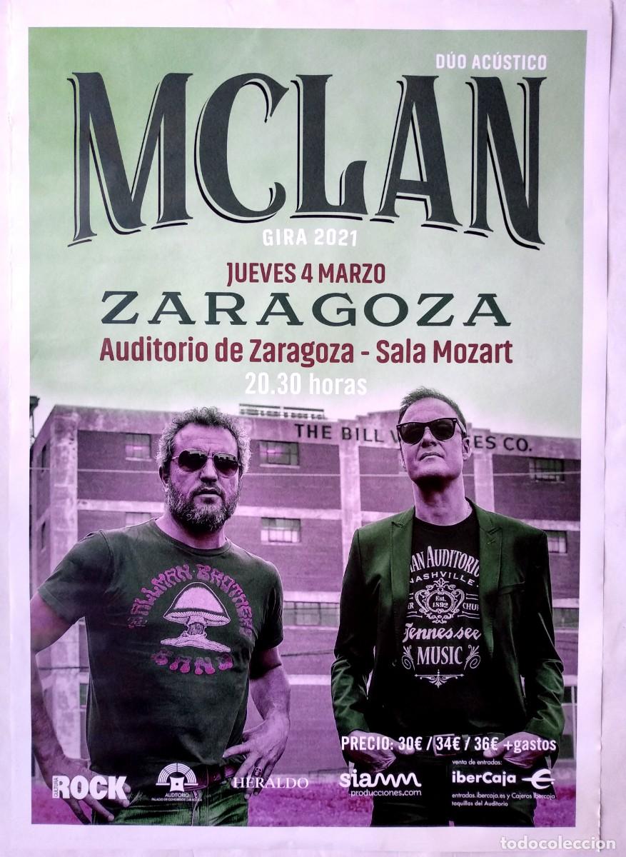 Collectible Music: MCLAN, D&Uacute;O AC&Uacute;STICO. POSTER CONCIERTO GIRA 2021. 70 X 100 cms.