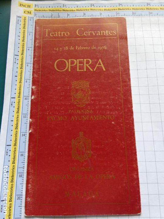 Musique de collection: PROGRAMA TEMPORADA DE &Oacute;PERA EN TEATRO CERVANTES DE M&Aacute;LAGA A&Ntilde;O 1976. 12P. 35