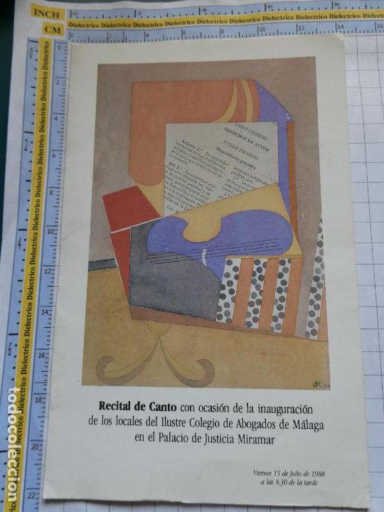 Musique de collection: PROGRAMA RECITAL DE CANTO INAUGURACI&Oacute;N COLEGIO ABOGADOS M&Aacute;LAGA 1988. 38