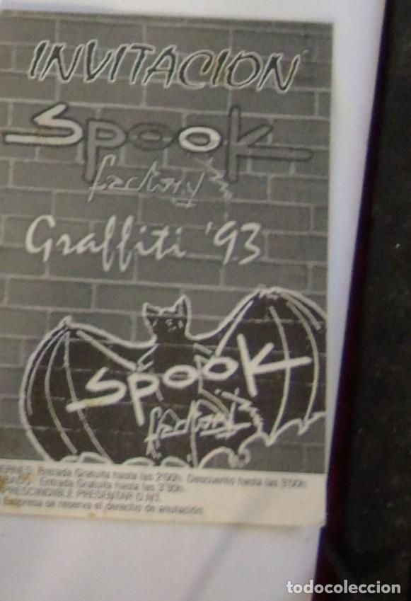 Musique de collection: 2 INVITACION MISMA SPOOK FACTORY DISCOTECA VALENCIA A&Ntilde;OS 80-90
