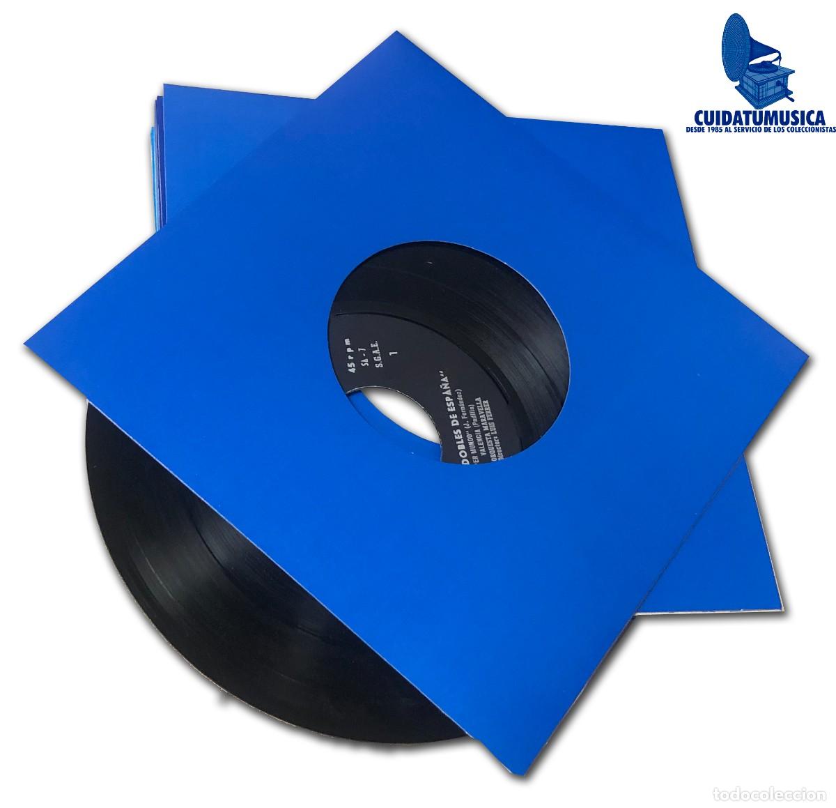 25 fundas / carpetas de carton azul para discos - Comprar Música vários no  todocoleccion