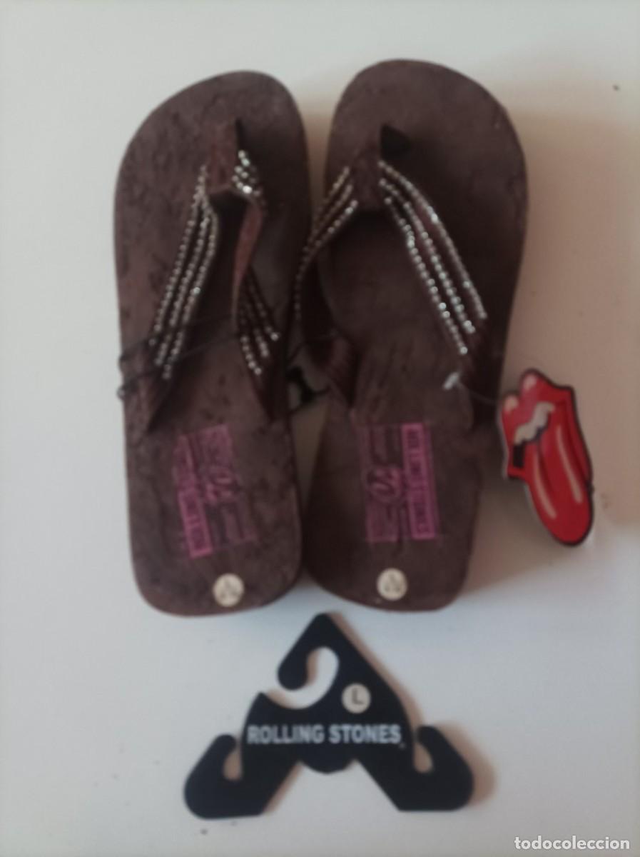 M&uacute;sica de colecci&oacute;n: CHANCLAS SANDALIAS ROLLING STONES TALLA L 9/10 27 CM (LEER)