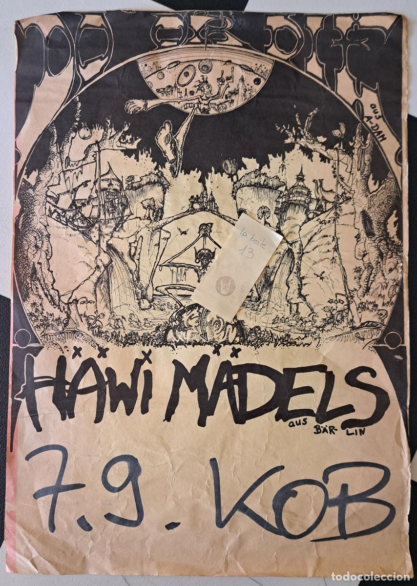 M&uacute;sica de colecci&oacute;n: CARTEL POSTER BERLIN ALEMANIA, CONCIERTO PUNK ROCK H&auml;wi M&auml;dels &ndash; A&Ntilde;OS 90