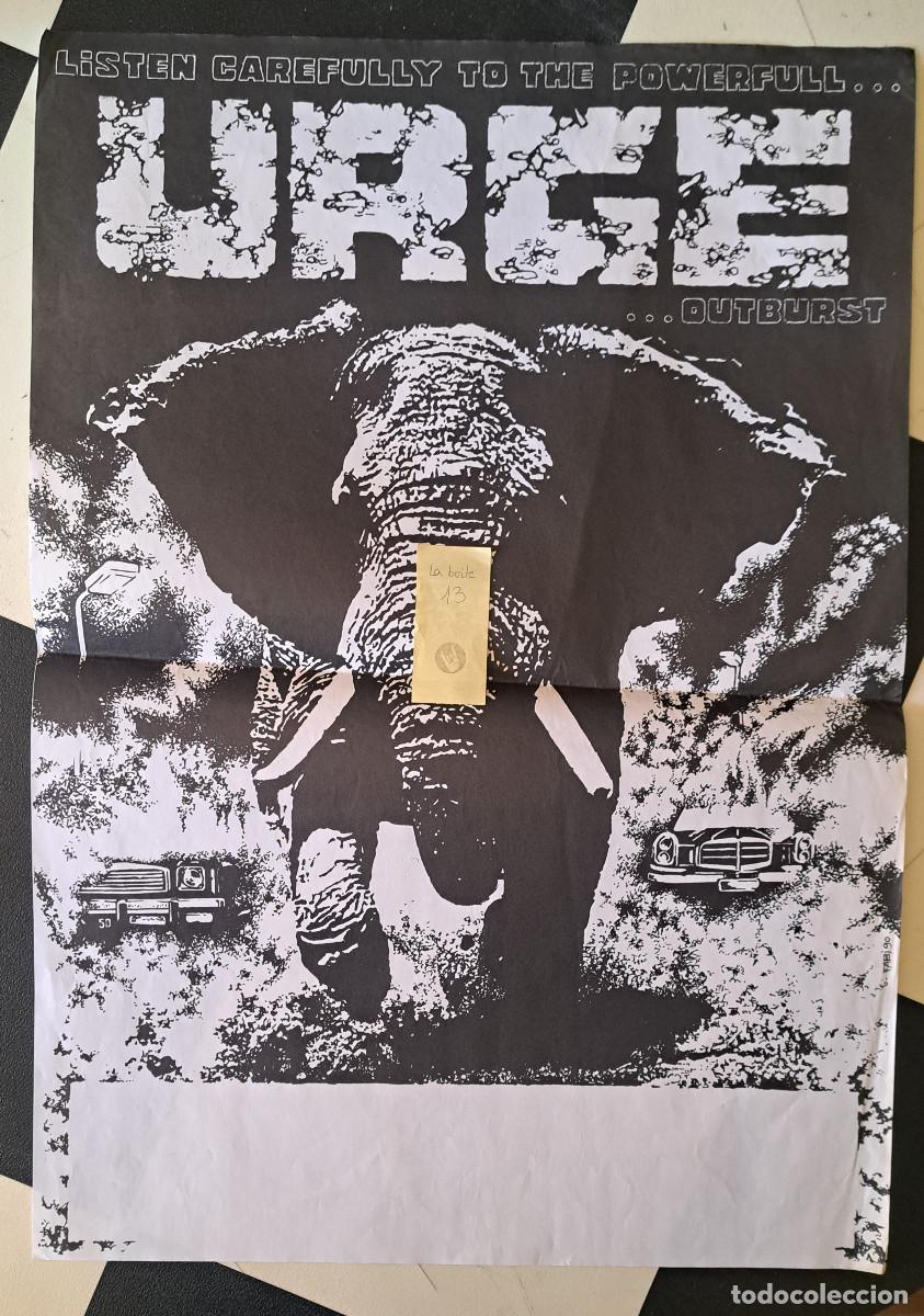 Musique de collection: CARTEL POSTER URGE BERLIN ALEMANIA, CONCIERTO PUNK, HARDCORE &ndash; A&Ntilde;OS 90