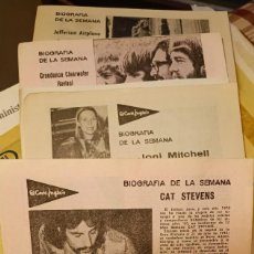 Música de colección: LOTE 4 HOJAS DE CARAVANA DE NOVIEMBRE DE 1970