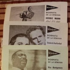 Música de colección: LOTE 5 HOJAS DE CARAVANA DE JULIO DE 1968
