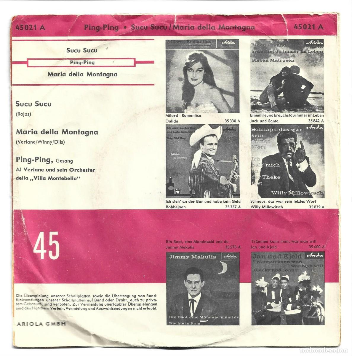M&uacute;sica de colecci&oacute;n: 1 disco antiguo ping ping sucu suco - Foto 2