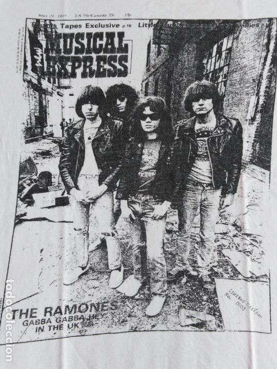 M&uacute;sica de colecci&oacute;n: Ramones 'New Musical Express' (camiseta t shirt. talla L) New York punk rock . Richard Hell.