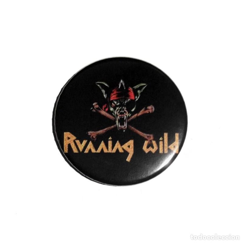 M&uacute;sica de colecci&oacute;n: RUNNING WILD - LOGO IM&Aacute;N NEVERA 59MM - HEAVY METAL
