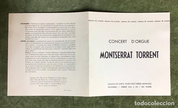 M&uacute;sica de colecci&oacute;n: MONTSERRAT TORRENT, PROGRAMA DE MANO 1964 - Foto 3