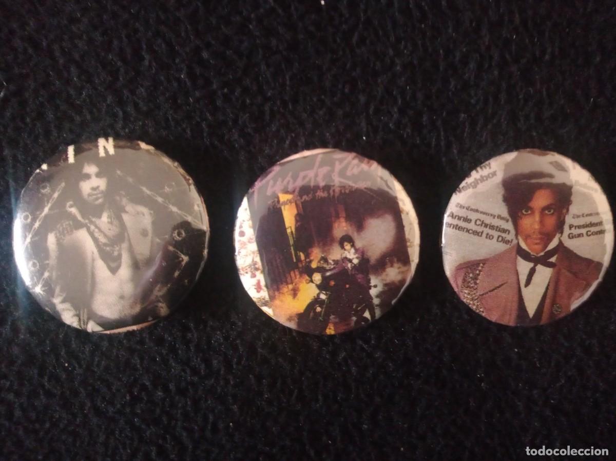 Collectible Music: PRINCE - Lote de 3 chapas tama&ntilde;o 32 mm.