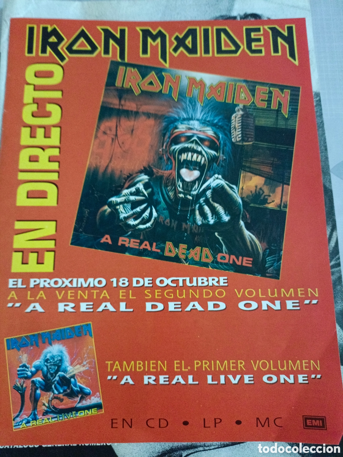 M&uacute;sica de colecci&oacute;n: Recorte Iron maiden real dead 1