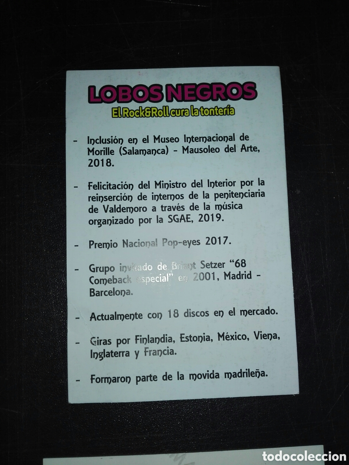 M&uacute;sica de colecci&oacute;n: LOBOS NEGROS POSTAL PEGATINA - Foto 3
