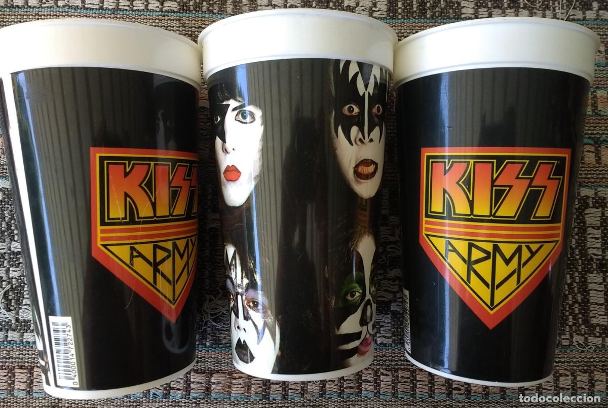 M&uacute;sica de cole&ccedil;&atilde;o: Kiss Army Vaso Plastico Argentina Lote x 3 Vasos Merchandising No Oficial Paul Stanley Gene Simmons