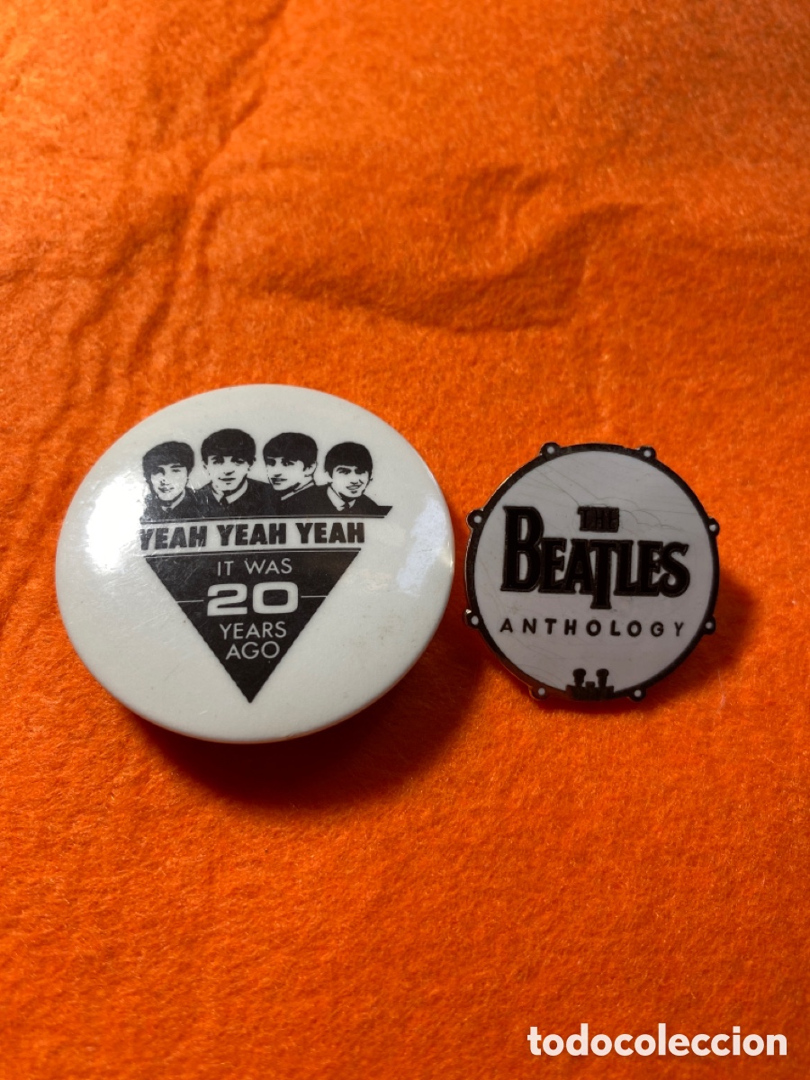 M&uacute;sica de colecci&oacute;n: The Beatles ( chapa y pin originales y muy raros de encontrar )