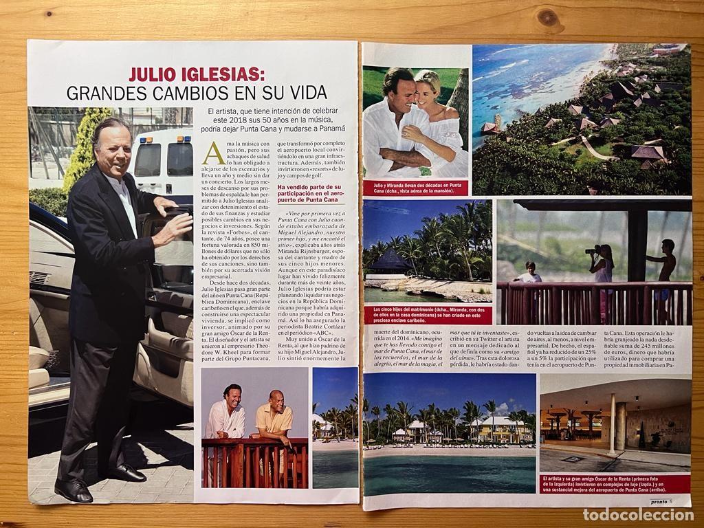 M&uacute;sica de colecci&oacute;n: JULIO IGLESIAS: GRANDES CAMBIOS EN SU VIDA. REVISTA PRONTO A&Ntilde;O 2018