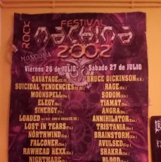Música de colección: ROCK MACHINA 2002 | POSTER GIGANTE 87 X 130 | PUBLICIDAD DEL FESTIVAL