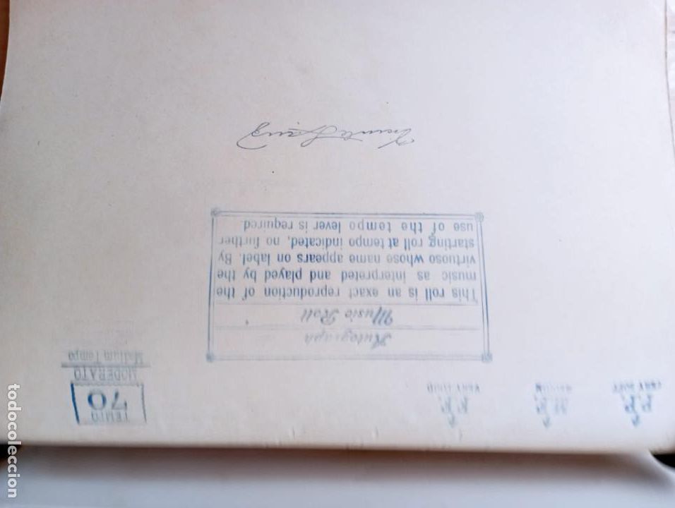 M&uacute;sica de colecci&oacute;n: Rollo para pianola. EL MAREO DE TOMASA. - Foto 2