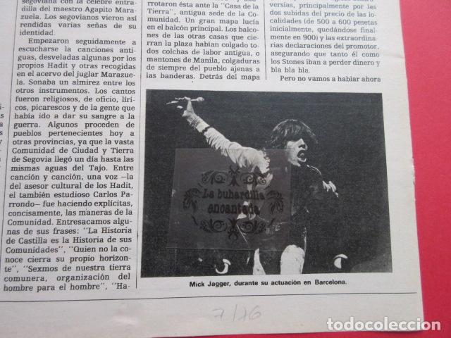 M&uacute;sica de colecci&oacute;n: RECORTE 1976 REF: TRI_02_ARTICULO -LEER INT.-1 PAG. - ROLLING STONES EN BARCELONA