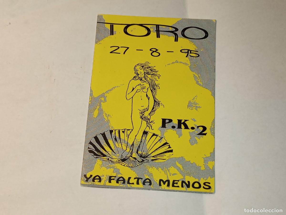 M&uacute;sica de colecci&oacute;n: ANTIGUO FLYER INVITACION DESCUENTO DISCOTECA PK2 TORO FIESTAS DE SAN AGUSTIN A&Ntilde;O 1995