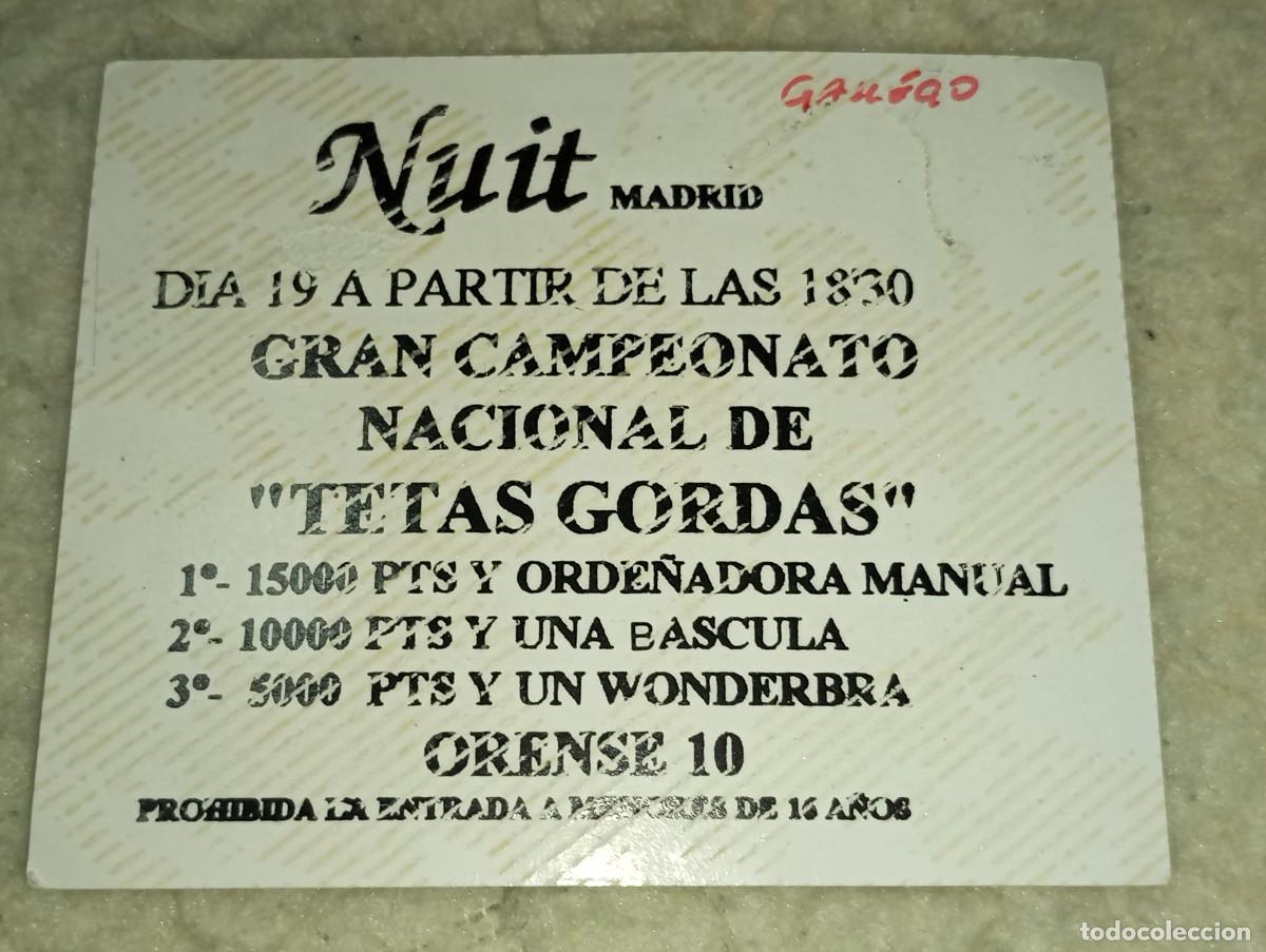 antiguo flyer invitacion discoteca nuit madrid - Compra venta en  todocoleccion