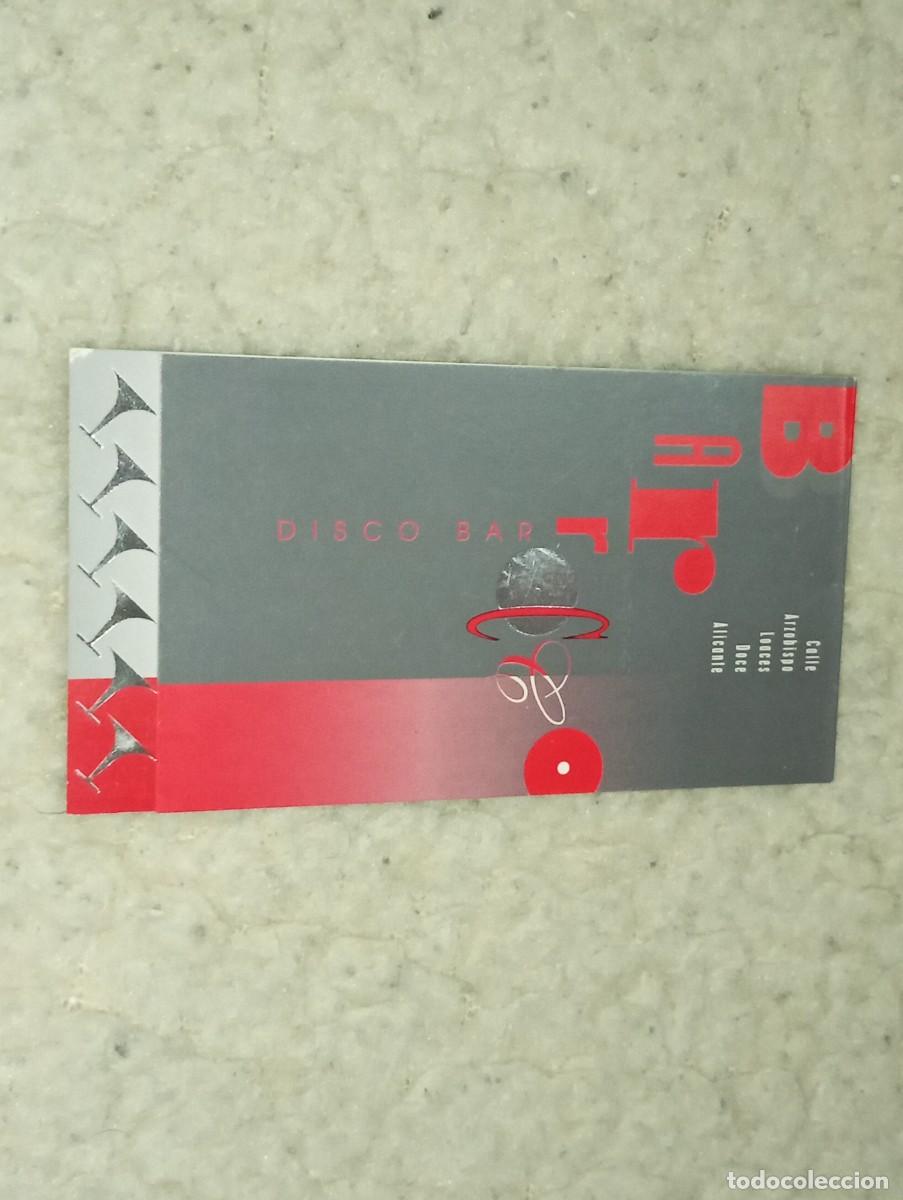 M&uacute;sica de colecci&oacute;n: ANTIGUO FLYER INVITACION DISCO BAR BARROCO ALICANTE A&Ntilde;OS 90