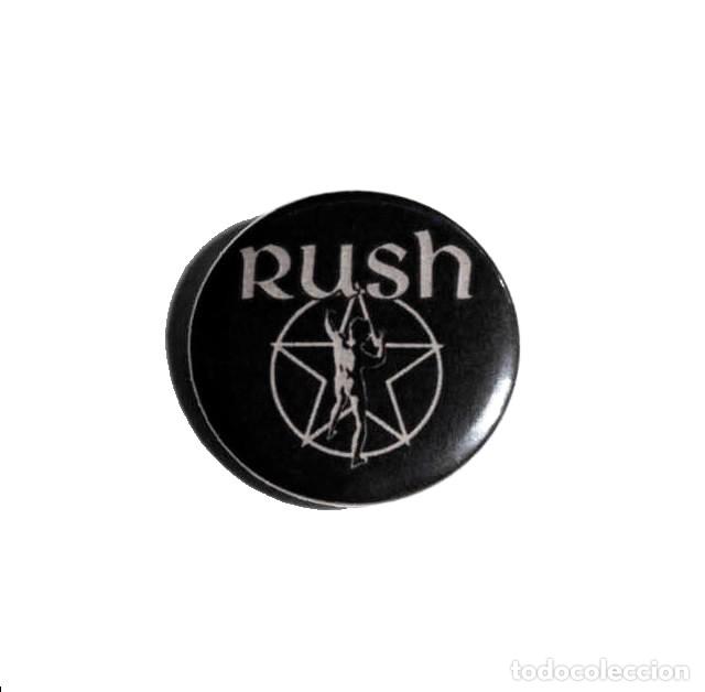 M&uacute;sica de colecci&oacute;n: RUSH - STARMAN CHAPA 31mm (CON IMPERDIBLE) - ROCK PROGRESIVO HARD ROCK