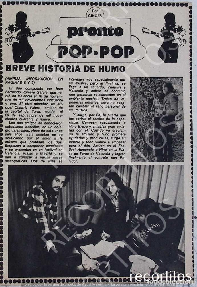 M&uacute;sica de colecci&oacute;n: humo RECORTE PRENSA PRONTO - Foto 1